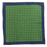Abramo Green Medallion 33cm Pocket Square - Tie Doctor